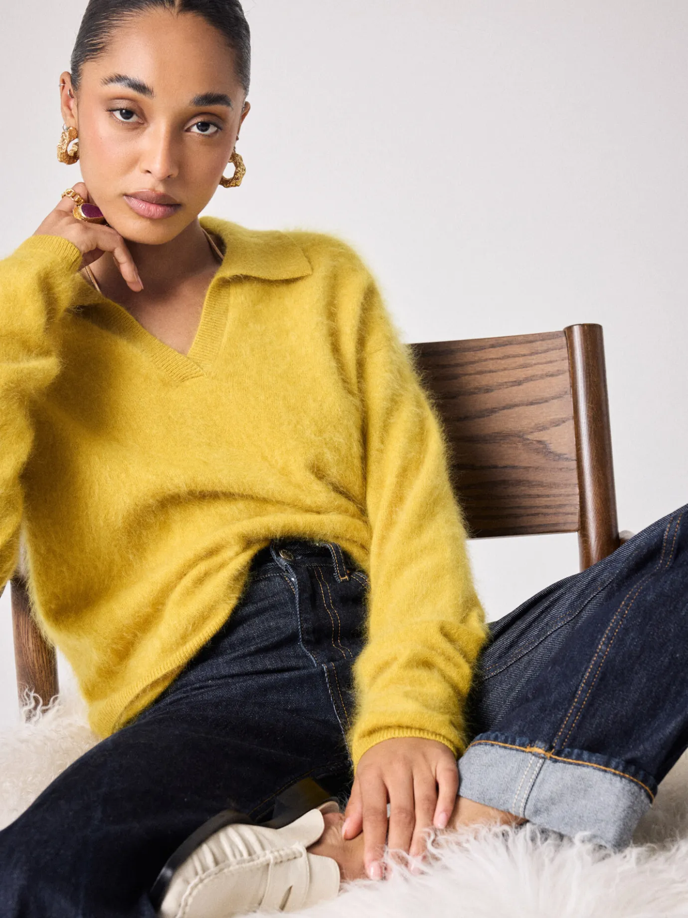 pull_cachemire_bross_roxane_6-2.webp Clearance Pull cachemire brossé Roxane Pulls & Ponchos | Le Cachemire