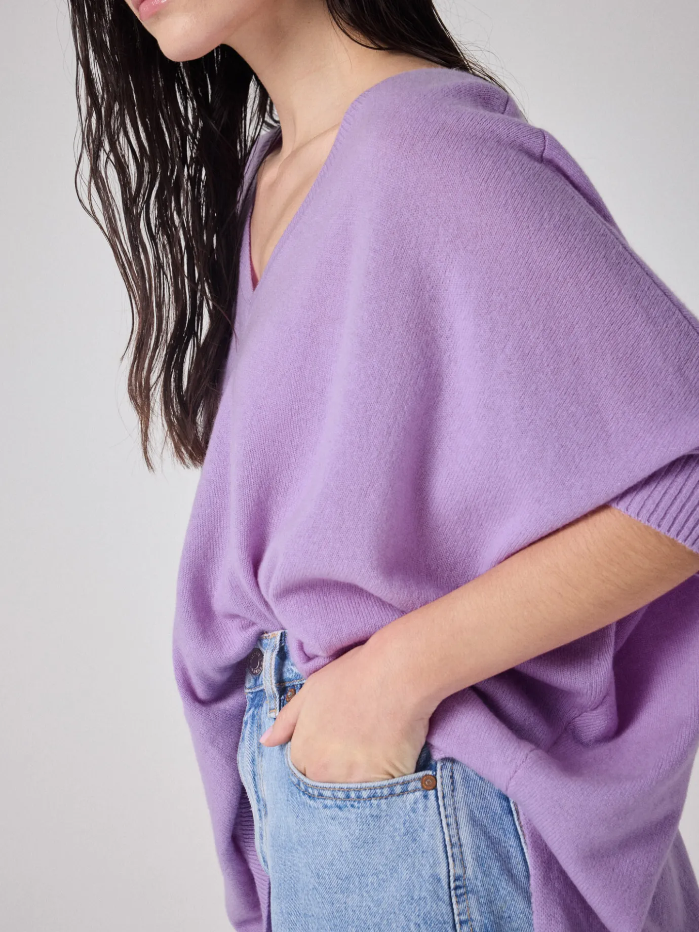 pull_poncho_cachemire_aimee_2.webp Best Sale Pull poncho cachemire Aimee Pulls & Ponchos | Le Cachemire·Pulls & Ponchos